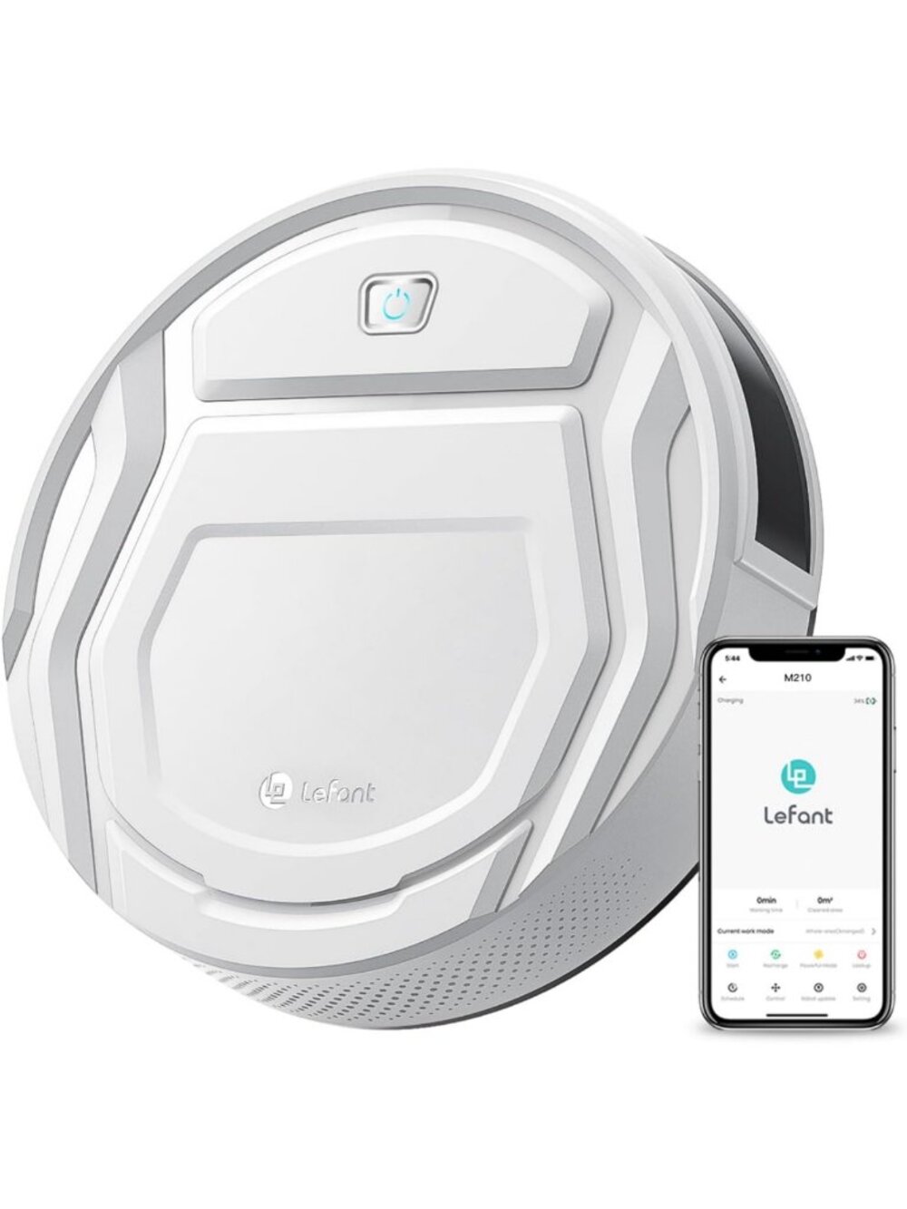 Smart Robot Vacuum with Strong Suction, 120 Min Runtime, Wi-Fi/App Control, Low